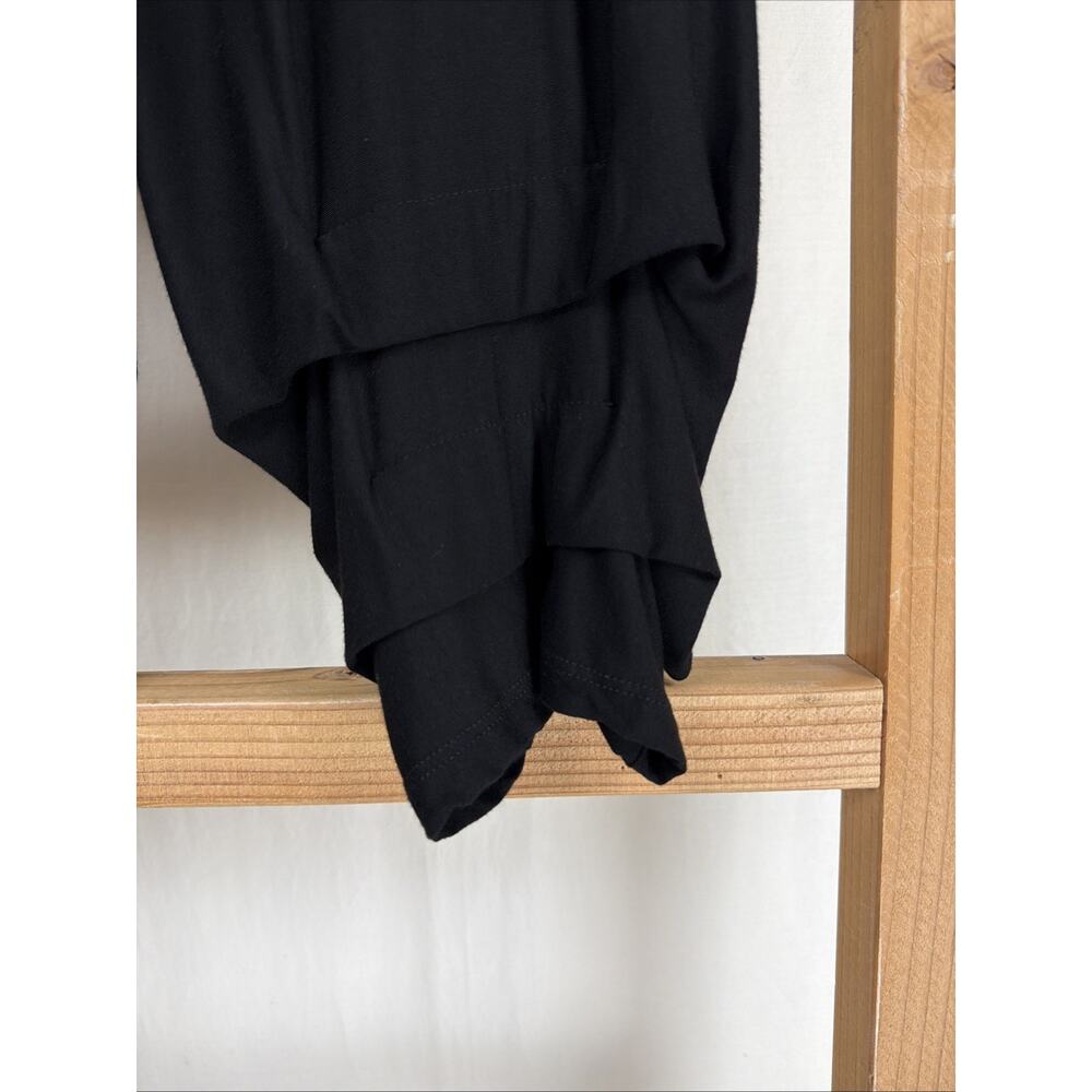 NWT Inoah Black Ruched Draping Hem Pull On Pants #0866 Size XS USA - Picture 3 of 5